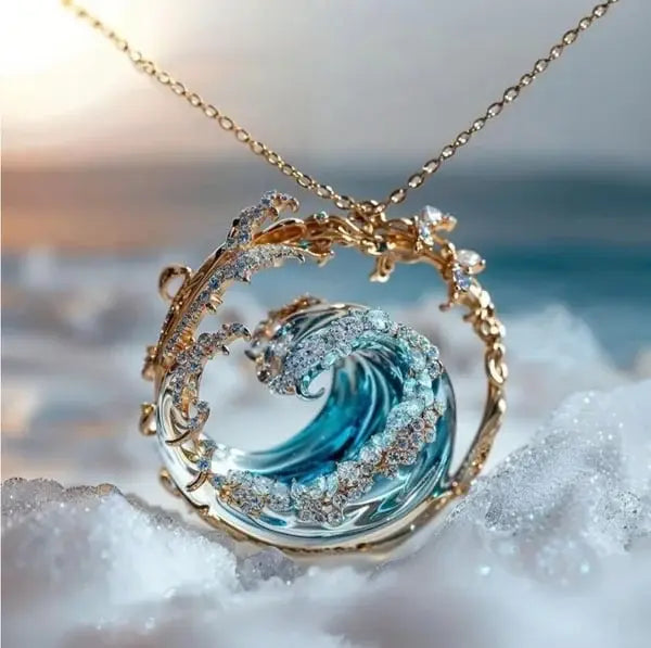 Ocean's Promise Pendant Necklace - Gold