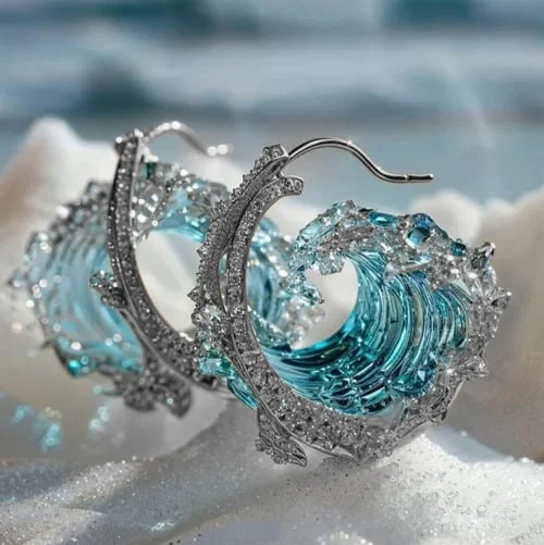 Wave Earrings - Silver