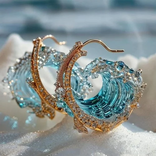 Wave Earrings - Gold