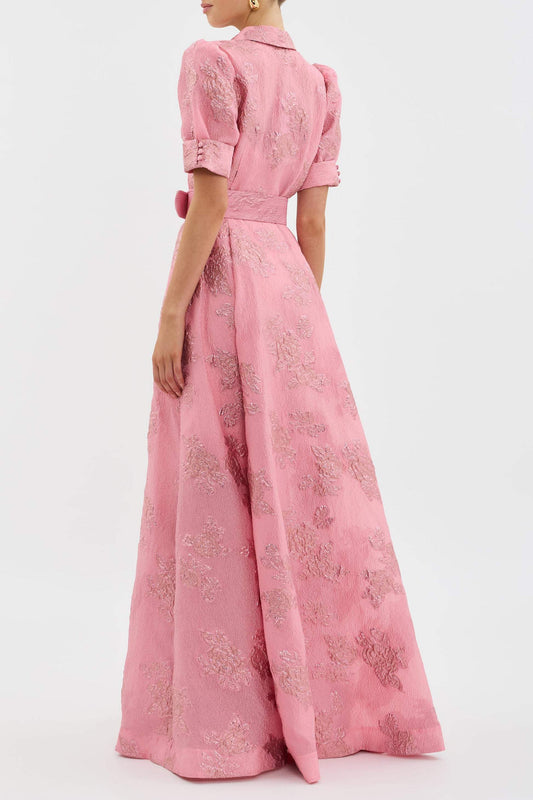 Delia | Stylish Floral Maxi Dress with Belt