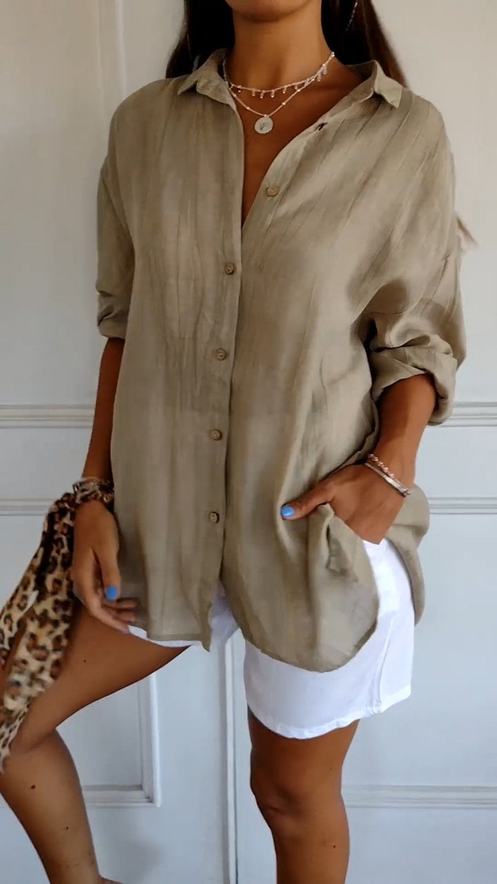 Katrine™ | Elegant Pleated Shirt