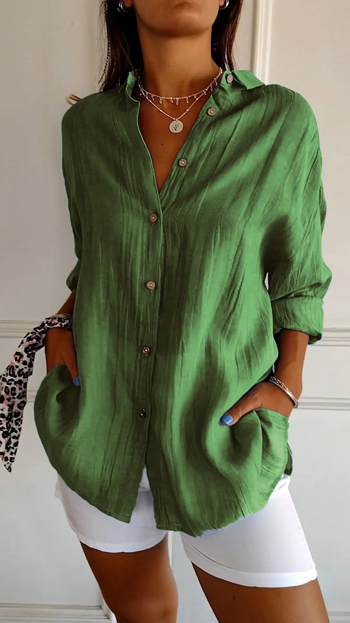 Katrine™ | Elegant Pleated Shirt