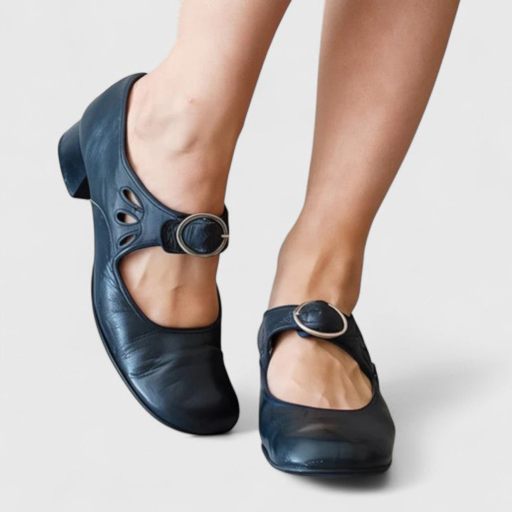 Nancy | Retro Round-Buckle Mary Janes