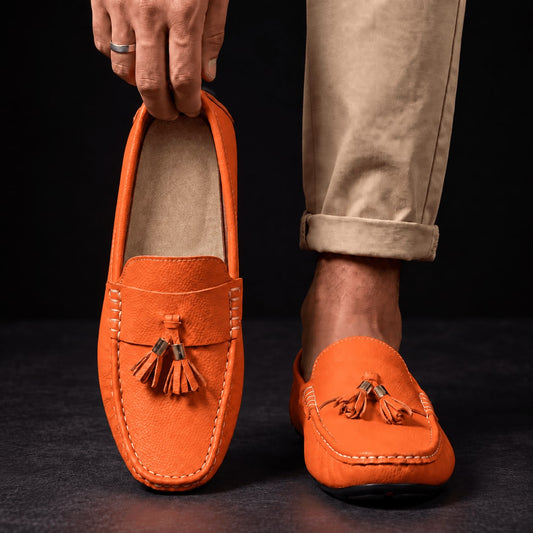Winslow | Tassel Loafers - Orange