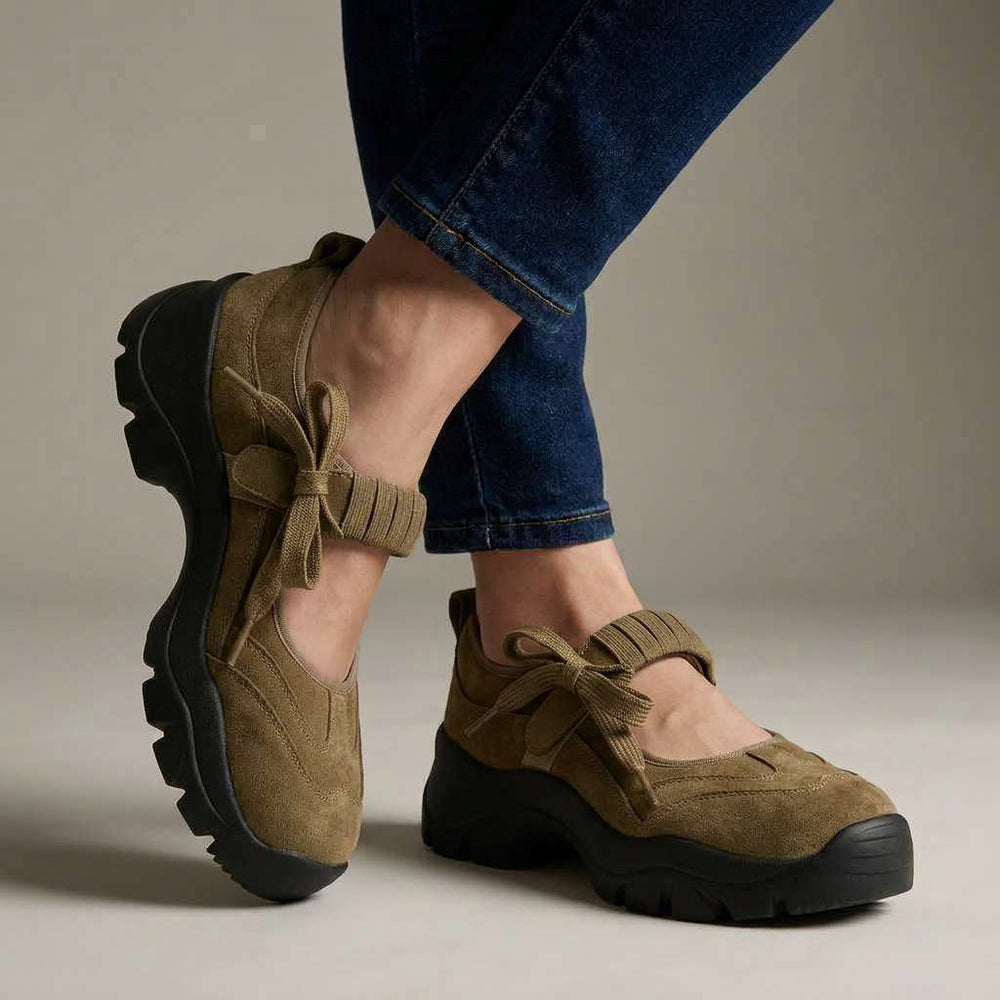 Veronica Cushioned Adjustable Loafers - Green