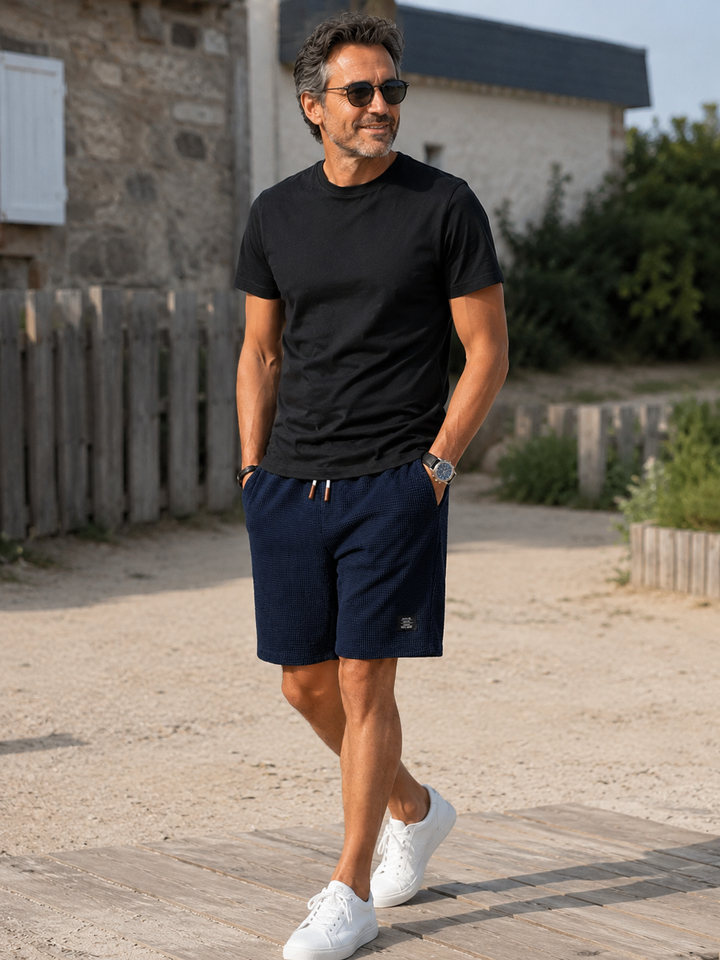 Nathan lightweight summer shorts lifestyle image