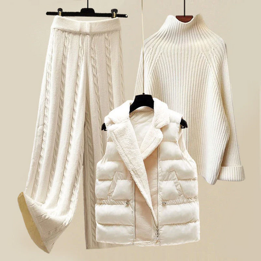 Maria | Beige Knit Set