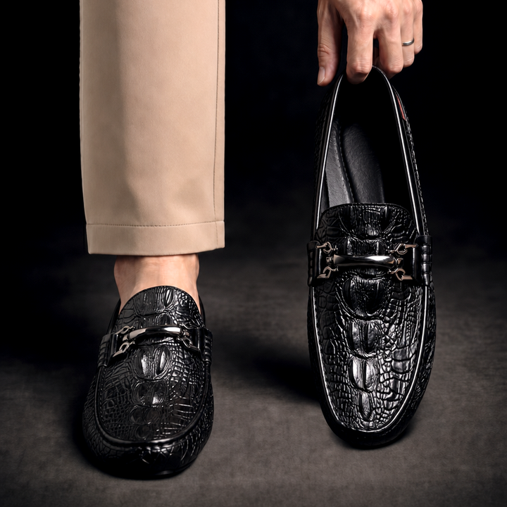 Rupert Croc-Embossed Loafers