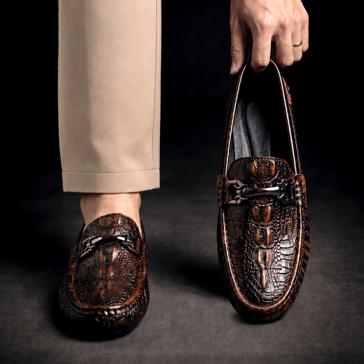 Rupert Croc-Embossed Loafers